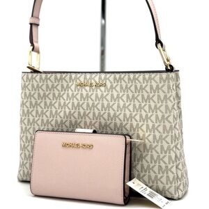 Michael Kors Trisha Triple Compartment Crossbody Bag & Bifold Zip Chain Wallet